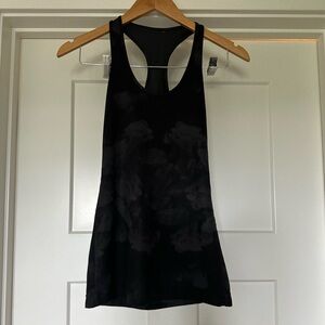 Black with white racer back tank